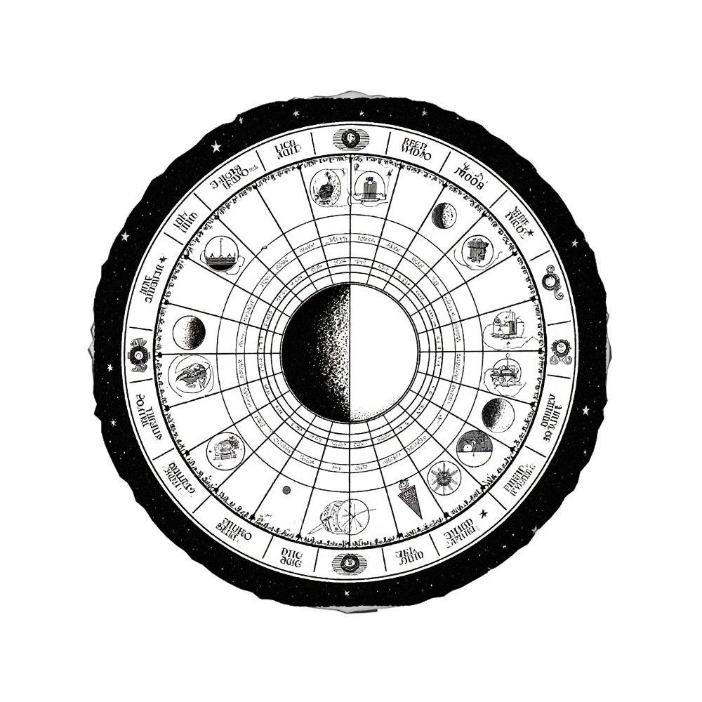 Retro Astronomical Wheel Pattern Tire Cover Made Of Polyester Fiber, Suitable For Rvs, Suvs, And Trucks. Creative Zodiac Symbol