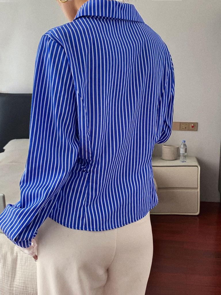 Elegant Patchwork Lace Shirt for Women - Autumn/Winter 2025 Collection