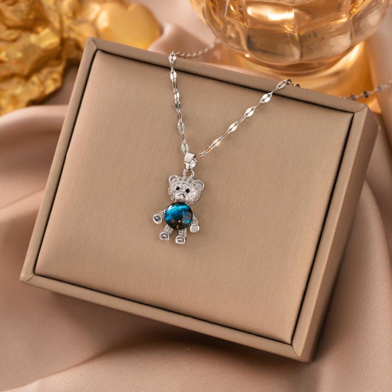 Exquisite Micro-Inlaid Full Diamond Real Gold Titanium Steel Necklace - Women's Luxury Clavicle Chain