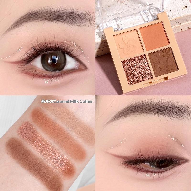 Children's Day Large Sequins Four-color Children's Eyeshadow Party Dance Stage Makeup Fine Sequins 4-color Eyeshadow Disc