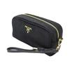 Prada Metal Accessory Zipper Nylon Clutch Small Women Clutch Black 1NE865_2AB5_F0002
