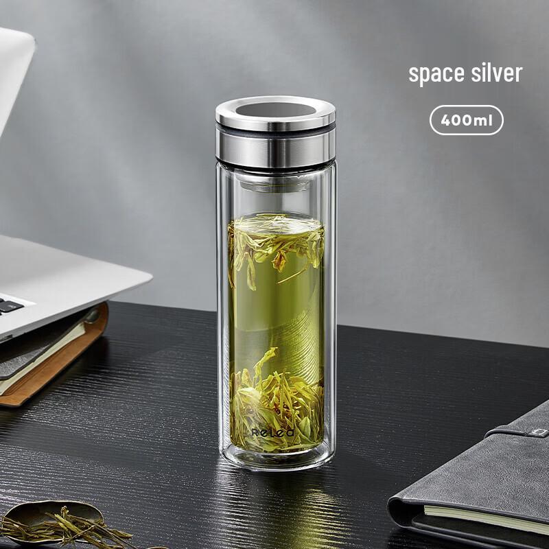 RELEA Borosilicate Glass Tea Infuser Bottle