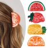 Pinza para el pelo Diseño de Fruta Pinza para la Cabeza Trasera para la Ducha Tamaño Mediano Pinza de Tiburón Antideslizante Accesorio Versátil para el Cabello