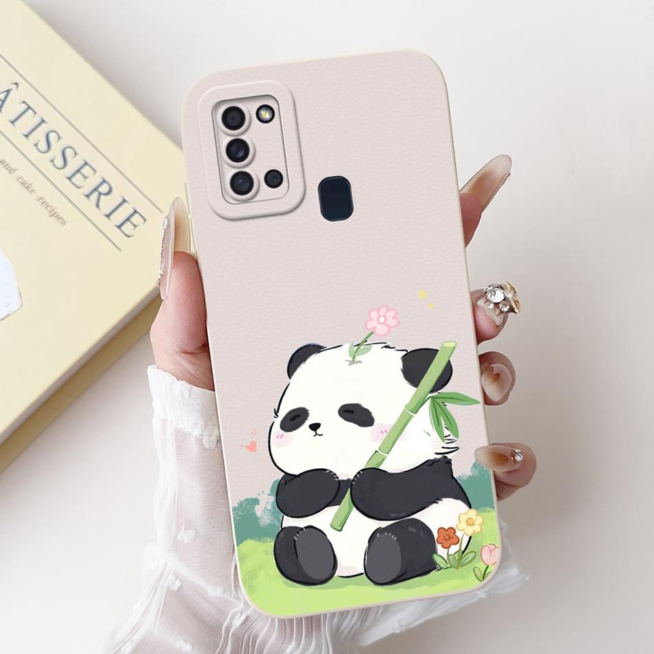 For Samsung Galaxy A21s Cute Panda Rabbit Cartoon Soft Silicone Case For Samsung A21S SM-A217F Camera Protective Phone Cases