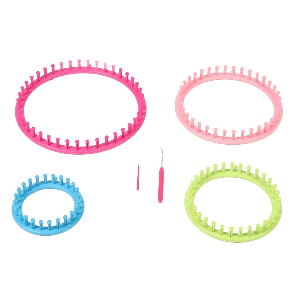 Runde Strickrahmen Set Mehrzweck DIY Strickrahmen Werkzeugset für Schals Mützen Socken Schals Handschuhe