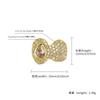 Iced Out Bling Diamonds Teeth Grillz 18k Gold Plated Single Teeth Set Full Zircon Braces for Body Jewelry