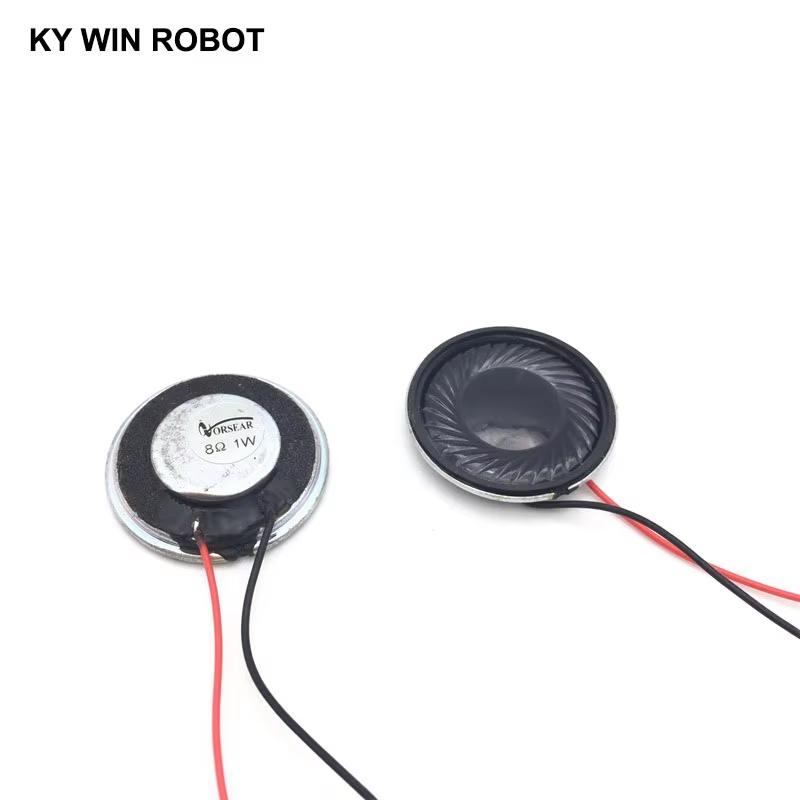 2pcs/lot New Ultra-thin Speaker 8 Ohms 1 Watt 1W 8R Speaker Diameter 28MM 2.8CM Thickness 5MM with Wire Length 13CM