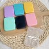 Screw-Free Cap Colored Contact Lens Case - Press-Type Double Case, Cute Ins Girly Design.