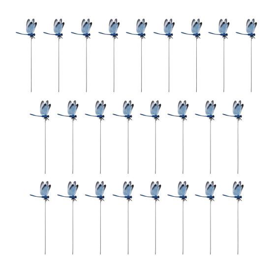 

25 шт. Искусственная стрекоза, садовый колышек, украшение для дома, улицы, двора, газона, патио, искусственный колышек-стрекоза, горшок для растений, 3D-симуляция, украшение-стрекоза