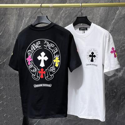 8923 2026 Summer New High Quality Cotton Round Neck Loose Large Size Men's and Women's T-shirt Couple T-shirt