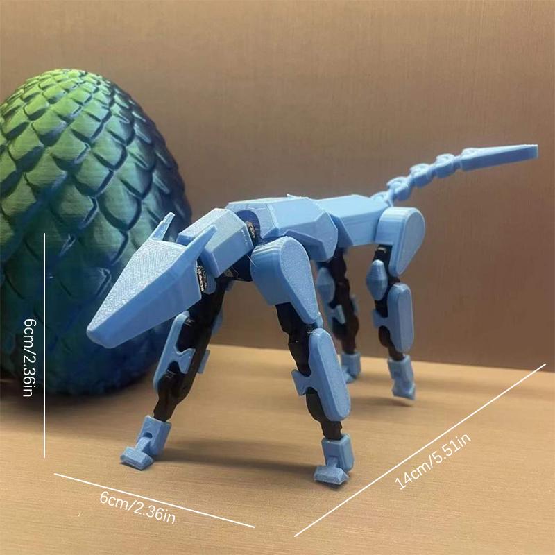Imprimare 3D, mobilă, cu mai multe articulații, cu schimbare de formă, câine, păpușă norocoasă, jucărie cu 13 articulații, puzzle de bricolaj, asamblare, jucărie, ornamente de stil, cadou