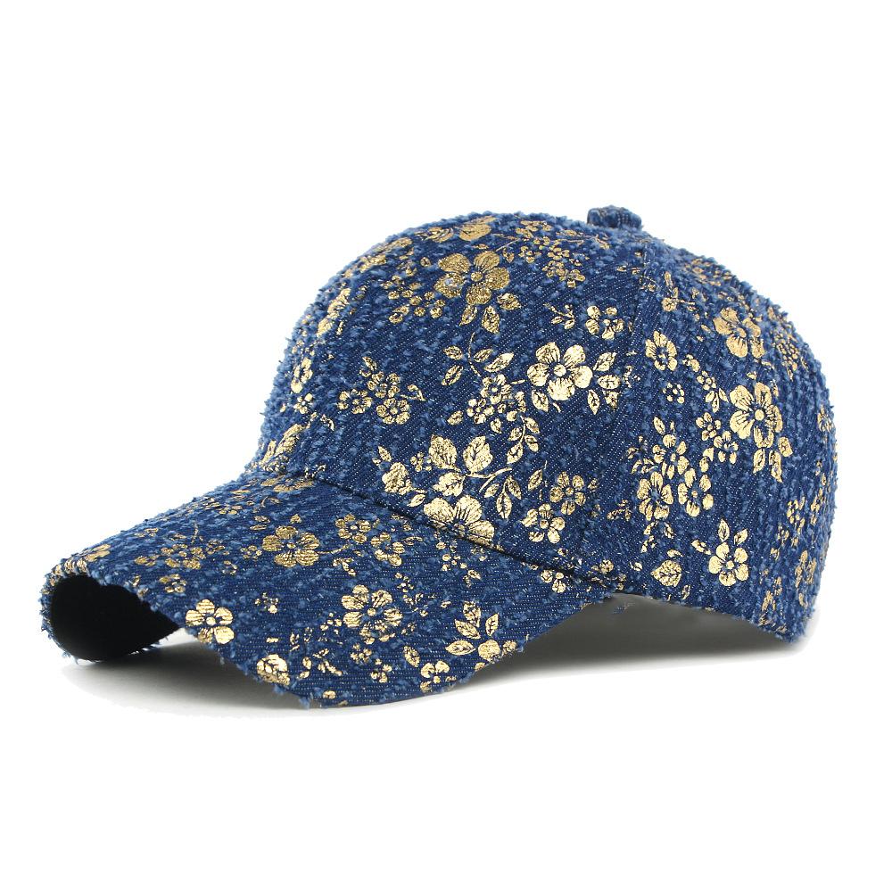 Hot Stamping Hard Top Baseball Cap Women's Outdoor Sunscreen Hat