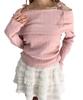 WEGO PHILLY Ribbon Pink Off-the-Shoulder Top, Women's,