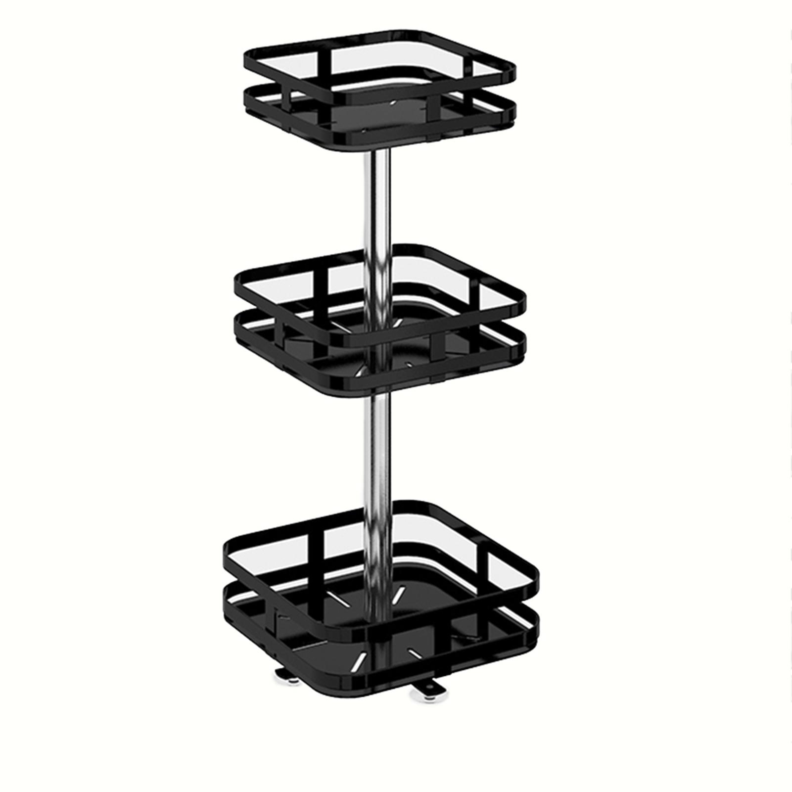 360° Вращающаяся металлическая полка-органайзер для приправ Многоуровневая вращающаяся подставка для приправ Контейнер для специй Кухонные принадлежности Three Layers