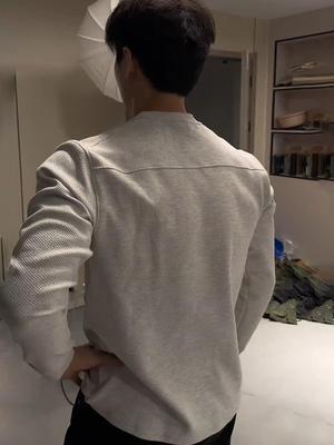 Men's Honeycomb Cleanfit Long-Sleeve Crew Neck Sweatshirt - Heavyweight, Regular Fit, Autumn/Winter Base Layer