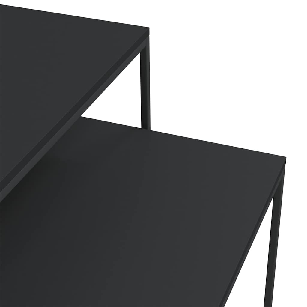 2 Piece Coffee Table Set Wood Based Material and Metal