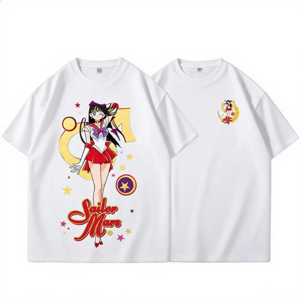 Sailor Moon Tshirts for Unisex and Women Summer Fashion Anime Print Shortsleeved Tshirts Womens Street Clothing Cotton