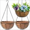 1 Pcs 8/10 Inch Home Balcony Decoration Plant Hanging Basket Metal Bracket Garden Plant Round Wire Flower Pot Planting Accessory