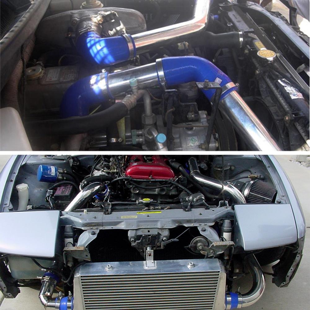 0/45/90/180 Degrees L S Type Aluminum Tube Universal 76mm 3.5inch Cold Air Intake Pipe for Racing Car Turbo High Flow