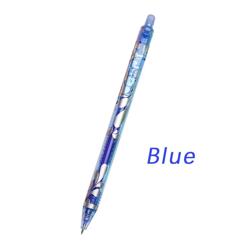 Large Capacity Ink Erasable Pen 6-color Push Gel Pen Set 0.5mm Transparent Colors Pen Office Writing Supplies Kawaii Stationery