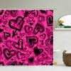 Home Decor Pink Couple Shower Curtain Shower Curtain Waterproof Fabric Modern Love Romantic Shower Curtain Bathroom Decor