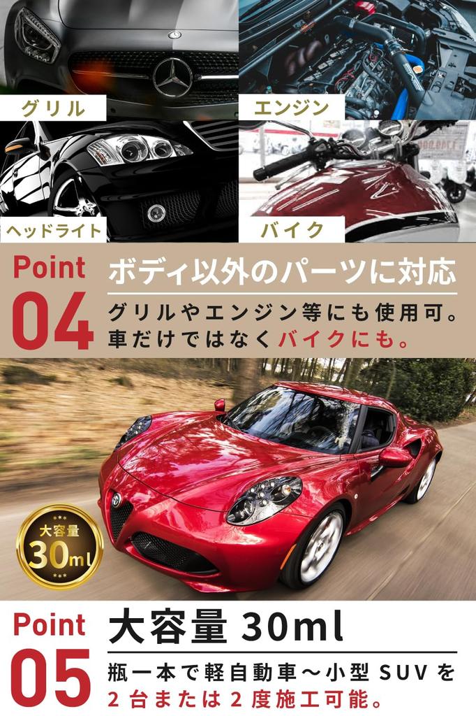 SPEEVAL Prism Hardened Glass Coating for Cars and Professional 9H Made In Japan Guard+ Motorcycles, Grade, Hardness, 5-Year Durability, 30ml,