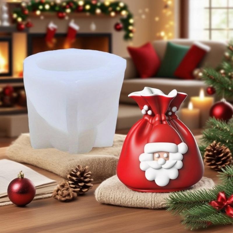Christmas Santa Embossed Silicone Molds Multipurpose Silicone Mould For Handmade Candle Soap Chocolate Holiday Decoration