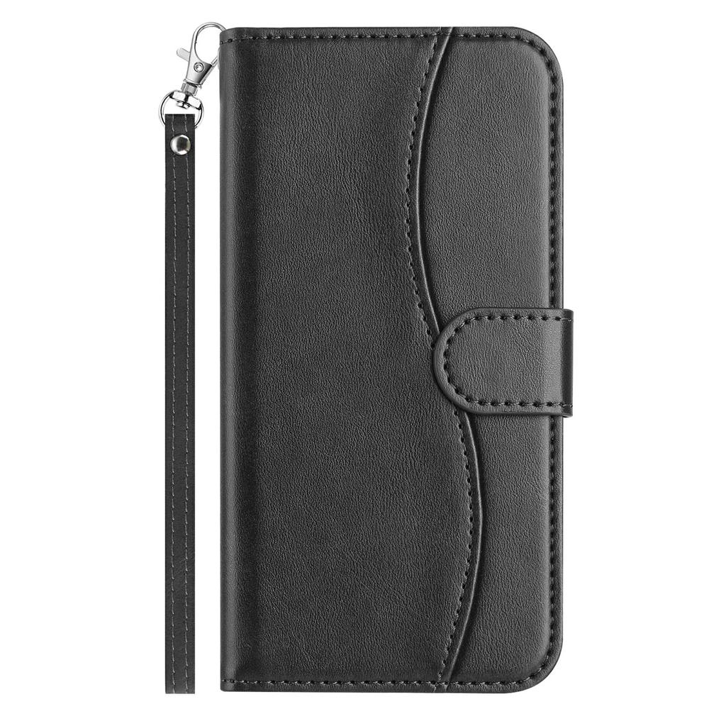 Stand Case for Honor 400 Pro 5G (Global)G PU Leather Wallet Phone Cover S Shape Stitching Design with Strap