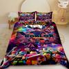 Cartone Animato Roblox Set Copripiumino 3 Pezzi Roblox Gioco Set Biancheria da Letto per Bambini Adolescenti Anime Delicato sulla Pelle Decorazione Camera da Letto