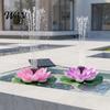 Solar Pond Fountain Lotus Floating Bird Bath Powered Garden with Interchangeable Nozzles for Patio Yard Decor