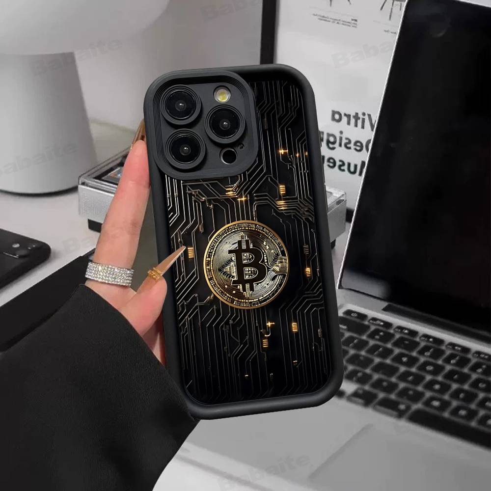 B-Bitcoin Phone Case For IPhone 17 16 15 14 13 12 11 Air Plus Pro Max Soft Back Cover