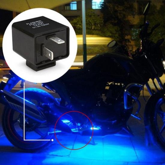 Motorcycle Led Blinker Flasher Relay 2 Pin 12V Adjustable Light Bulb Accessories