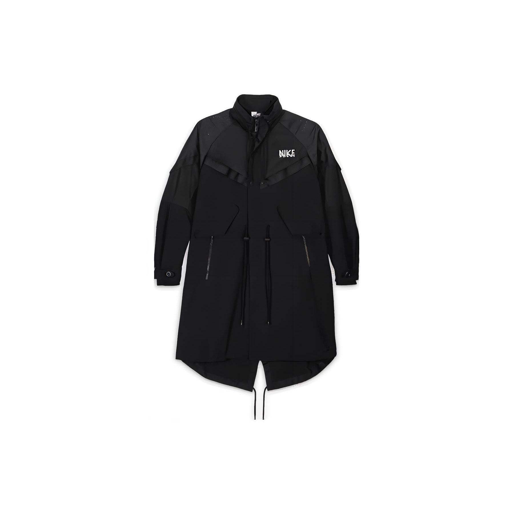 Nike x sacai Funnel-Neck Oversized Shell Trench Coat Asia Sizing  Black  Men s DQ9028-010 XL