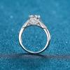 Bague Ringen Passed Diamond Test Princess Square 1/2ct Moissanite Ring Pt950 Luxury Cut Women Romantic Wedding Anniversary Gift