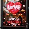Valentine's Day Atmosphere Decor Stickers Heart-shaped Romantic Sweetheart Balloon Stickers For Glass Windows Display Windows