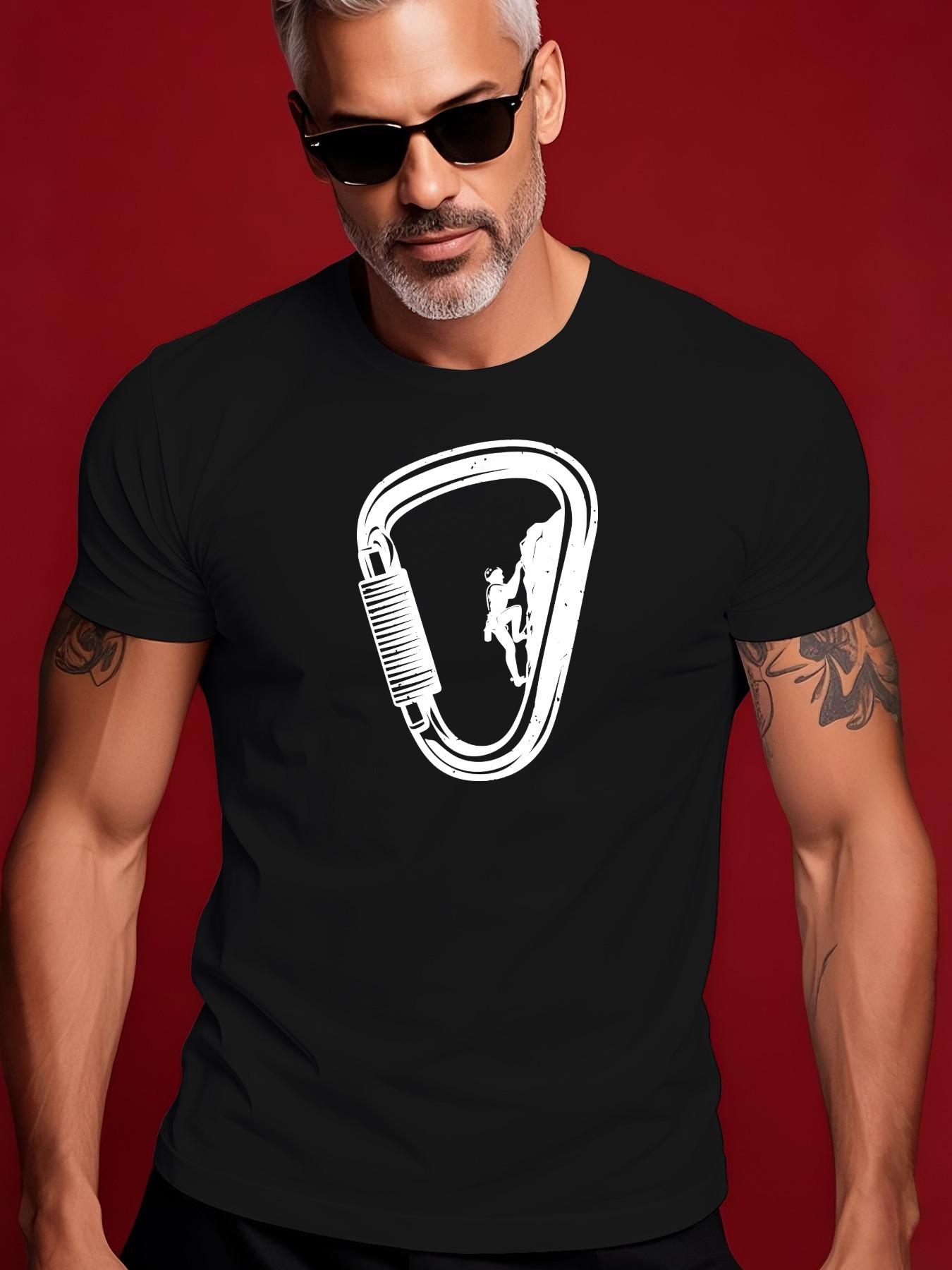 Summer Tshirt with Trekking Lock Design - Crew Neck Short... XXXXL