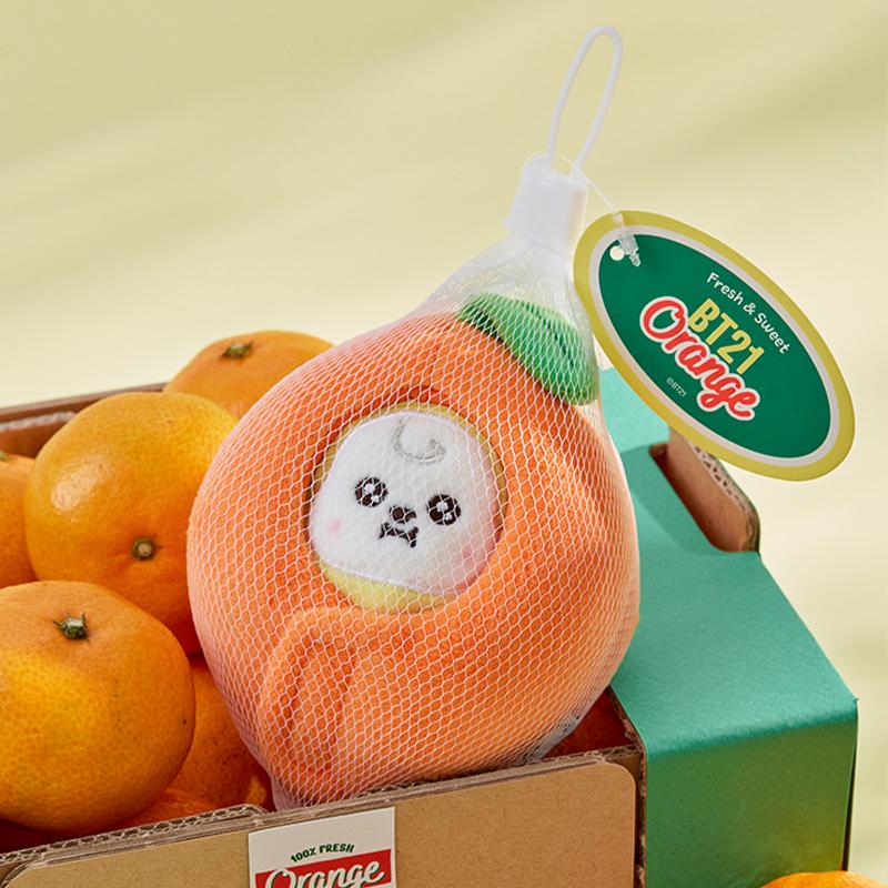 BT BABY orange party series doll keychain, bag hanging LINE FRIENDS