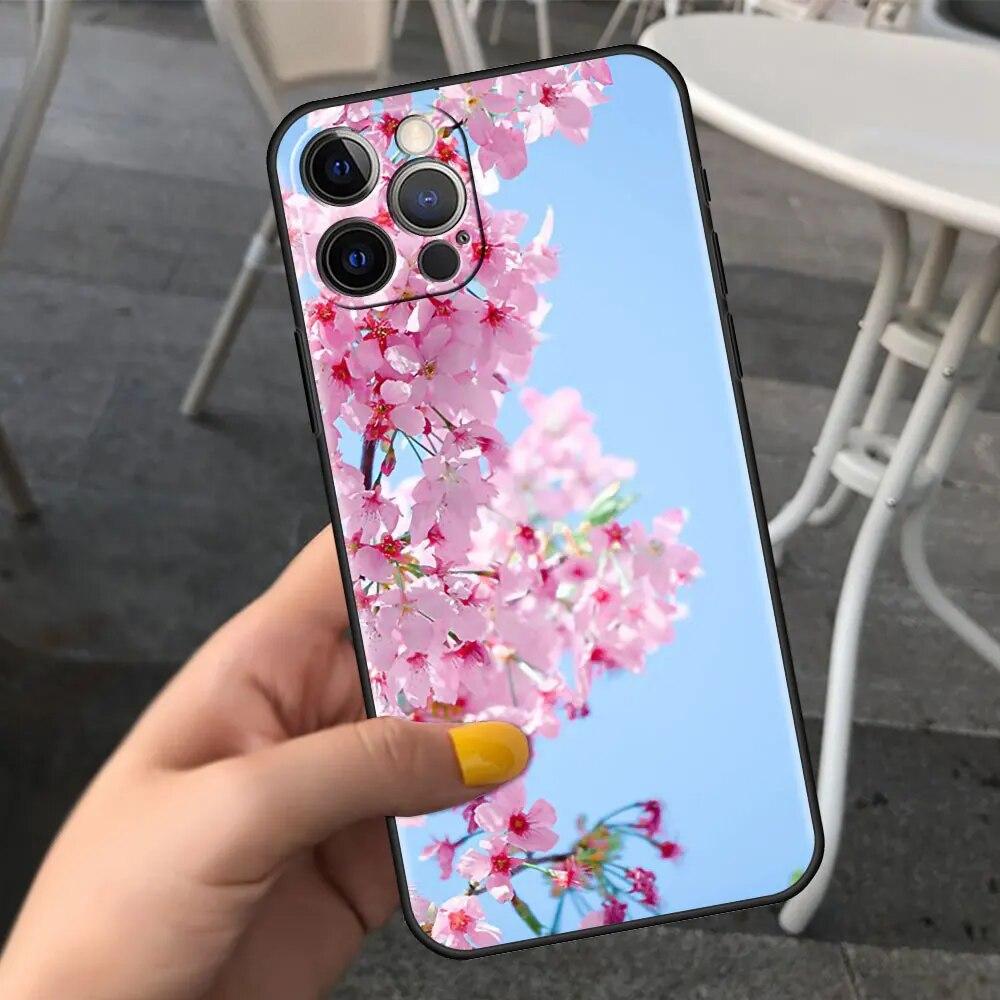 Kirschblüten Handyhülle für iPhone Samsung Galaxy Redmi Xiaomi Oppo OnePlus Note SA 7 8 9 10 11 12 13 14 20 21 22 23 53 54 Pro Max Plus Ultra