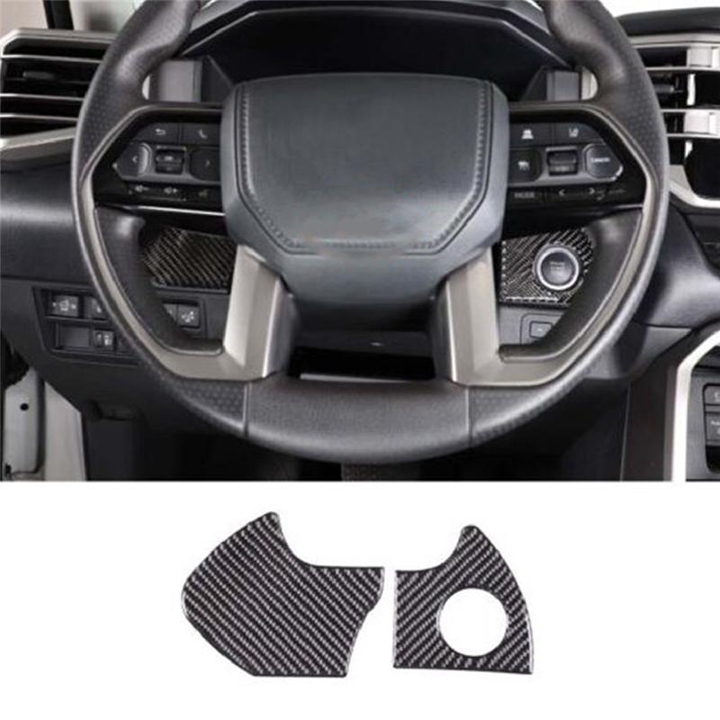 For 2026-2026 Toyota One-Key Start Switch Sticker Car Decoration Sticker Real Carbon Fiber Soft