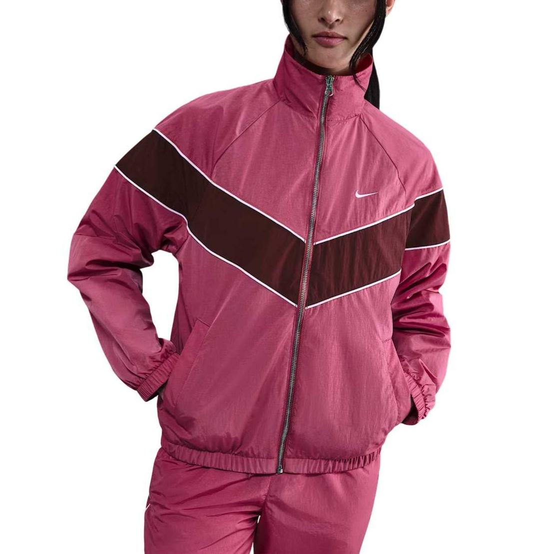 (WMNS) Nike Windrunner Loose UV Woven Full-Zip Jacket  Sweet Beat Sail Burgundy Crush  Women s FV6305-634 XL