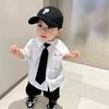 Large Quantity Production Boys And Girls Solid Color Small Tie Children'S Performance Class Uniform Adult Shirt Short Tie