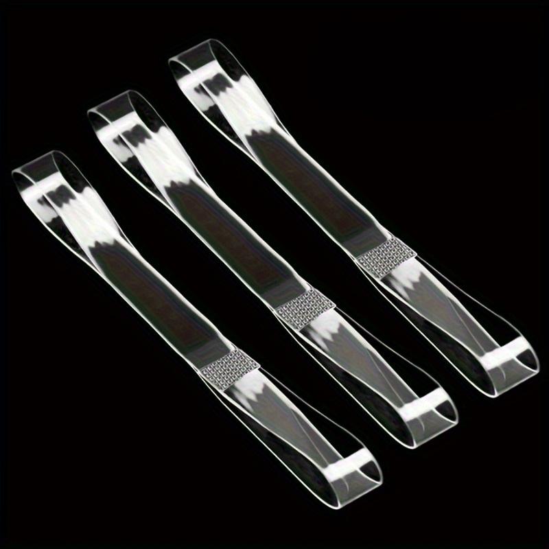 6 Pairs Clear Invisible High Heel Shoelaces for Women, Adjustable Elastic Plastic Straps for Secure Fit, Transparent Design High Heel Accessories