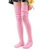 [LittleForBig] Extra Long Socks [3D Rib Knit Loose Socks] Thigh High Socks, Pink, 105cm