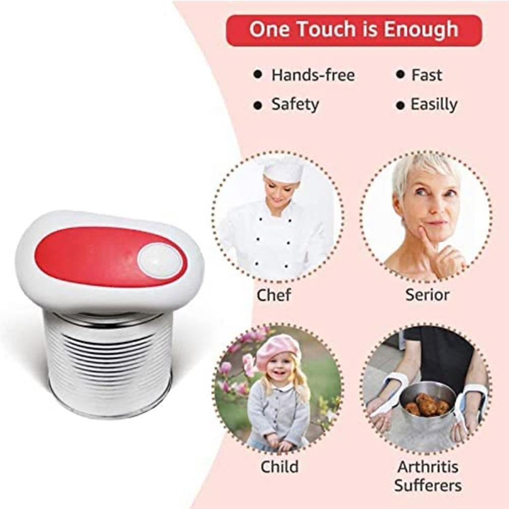 Durable Electric Can Opener Mini Bottle Opener Kitchen Tool Battery Powered