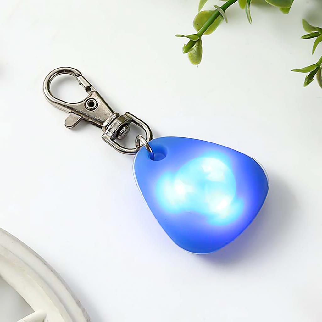 LED Silicone Triangle Pendant Light for Pets Anti-Lost Dog Tag Night Glowing Collar Accessory Backpack Light