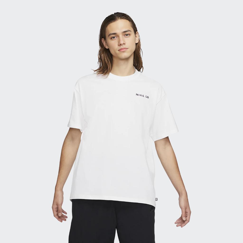 Nike SB Skateboarding Knit Casual Short Sleeve T-Shirt Men Tops White DD1305-100