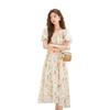 MiXiu French Sweet Floral V-neck Dress