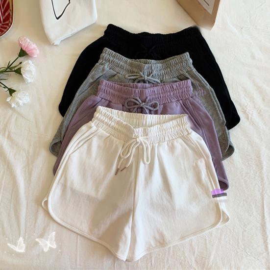 Sommer-Sport-Shorts für Damen, hohe Taille, atmungsaktiv, weites Bein, Hotpants mit Taschen für lässige Aktivkleidung