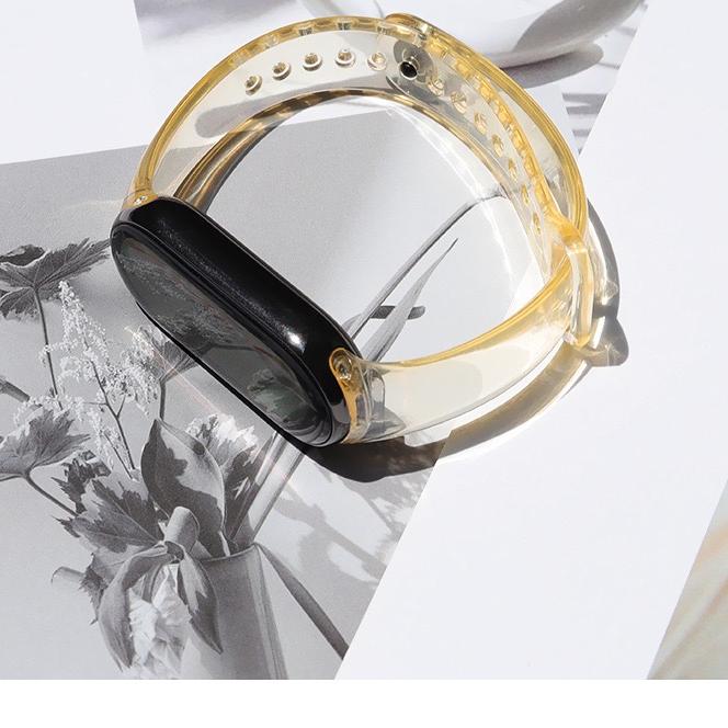 TPE+TPU Strap For Xiaomi Mi Band 8 Transparent Color Change Exposed To Sunlight for Xiaomi Miband 8 Replacement Bracelet