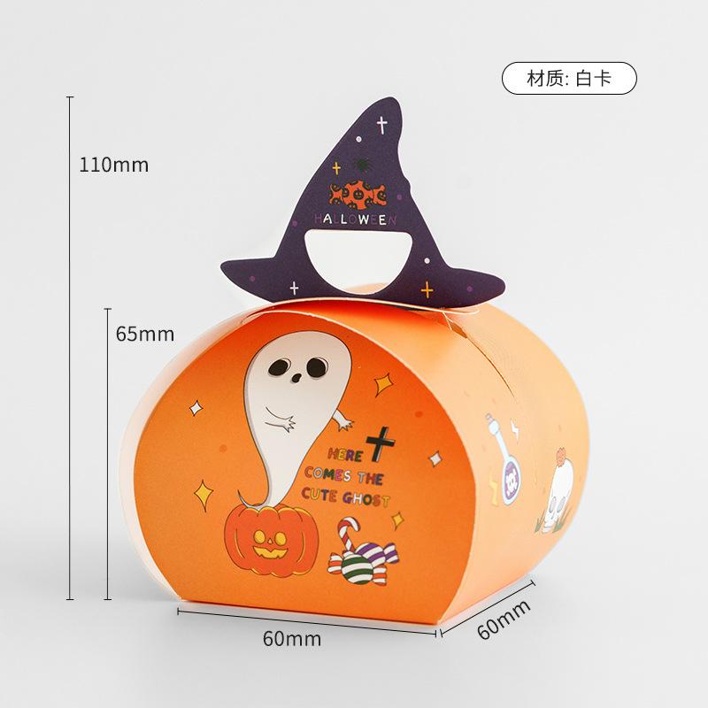 Halloween Ghost Candy Snack Box Happy Halloween Decoration For Kids Biscuit Cookies Gift Box Halloween Party Supplies
